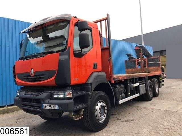 RENAULT Kerax 370 Dxi 6x4, Manual, Hiab crane, Remote, Steel suspension open laadbak vrachtwagen - Photo 3