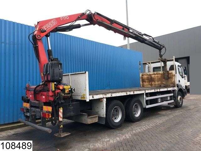 RENAULT Kerax 370 6x4, Fassi Crane, Remote, Steel suspension, Manual, Ai open laadbak vrachtwagen - Photo 2
