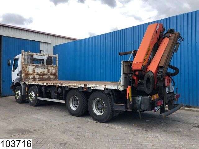 RENAULT Kerax 370 8x4, Palfinger crane, Manual, Steel suspension, Remote open laadbak vrachtwagen - Photo 4