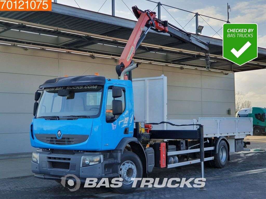 RENAULT Premium Lander 340 4X2 Crane Kran Euro 5 Palfinger PK12002-EH A open laadbak vrachtwagen